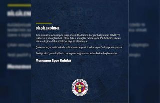 Menemenspor’da vaka sayısı 34’e yükseldi