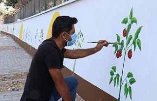 Mersin Hal Kompleksinin duvarları renkleniyor