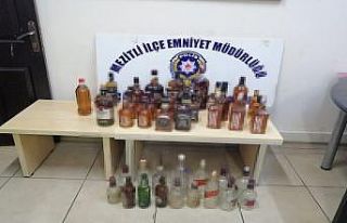 Mersin’de 30 şişe sahte içki ele geçirildi