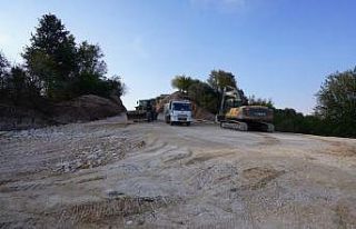 Millet caddesinde asfaltlama çalışması