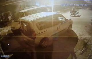 Motosiklet hırsızı güvenlik kamerasında