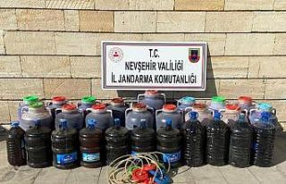 Nevşehir’de 930 litre kaçak içki ele geçirildi