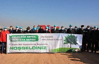 Niğde’de 2 bin 500 fidan toprakla buluştu