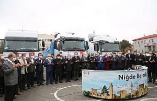 Niğde’den İzmir’e yardım tırları yola çıktı