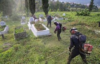 Ordu’da mezarlıklarda sonbahar temizliği