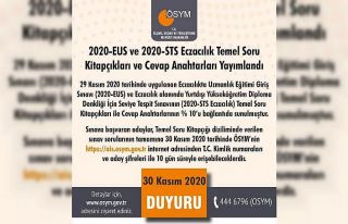 ÖSYM: "2020-EUS ve 2020-STS Eczacılık temel...