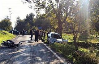 Otomobil ile motosiklet çarpıştı: 2 yaralı
