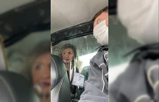 (Özel) İstanbul’da alkollü kadının taksiciye...