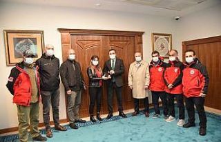 Özlü, ANDA arama kurtarma ekibini ağırladı