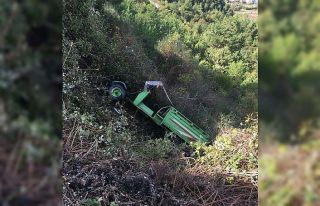 Patpat, uçurumdan 10 metre şarampole yuvarlandı