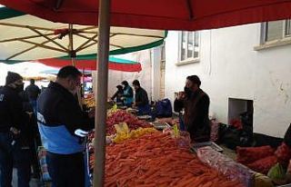 Pazarcı esnafına HES kodu denetimi