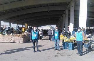 Pazarlarda korona virüs denetimleri sürüyor