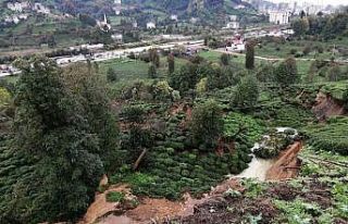 Rize’nin Pazar ilçesinde heyelan