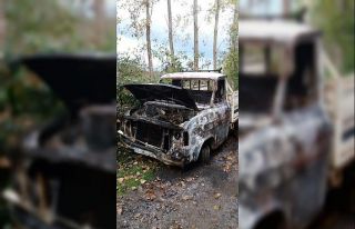 Samsun’da kamyonet yangını