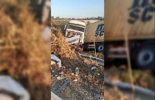 Şarampole uçan tır sürüsü ağır yaralandı