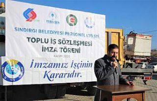 Sındırgı Belediyesi personeline toplu sözleşme...