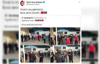 Sivasspor’dan rakibi Karabağ’a sıcak karşılama