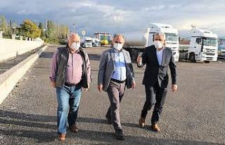 Söğüt, tır parkı alanında incelemelerde bulundu