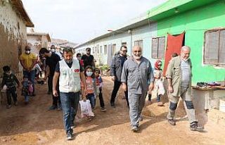 Suriye’de inşa edilen briket evler havadan görüntülendi