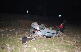 Takla atan otomobilin sürücüsü ağır yaralandı