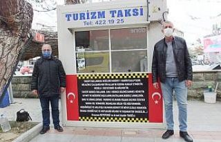 Taksicilerden anlamlı yazı
