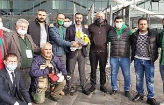 Tatangalardan Diyarbekirspor’a çiçekli ziyaret