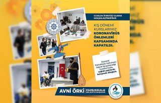 Tedbirler kapsamında Pamukkale Belediyesi kurslara...