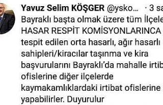 Vali Köşger’den, deprem mağdurlarına çağrı