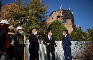 Vali Memiş Oltu Rus Kilisesi Restorasyon çalışmalarını...