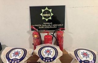 Yangın tüplerindeki 18 kilo eroine 1 tutuklama