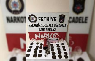 Yangın tüpüne uyuşturucu gizlemiş