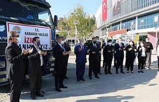 Yardım tırı Karabük’ten İzmir’e dualarla...