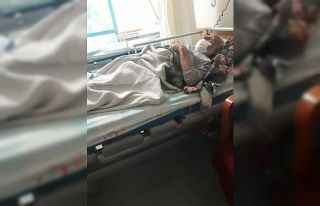 Yaşlı adam çamaşır asarken düşerek yaralandı