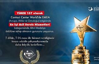YİMER 157, En İyi Acil Servis Hizmetleri Ödülü...
