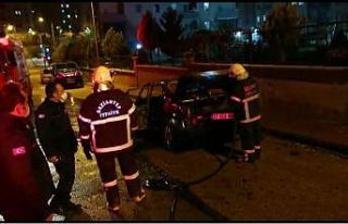 Abisi ile tartışıp aracını yaktı