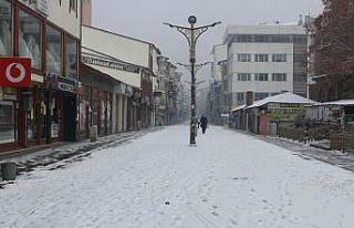 Ağrı’da kar kenti beyaza bürüdü