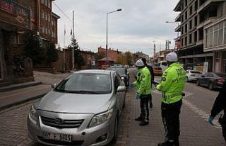 Ahlat’ta kısıtlamada trafik denetimi