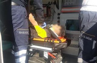 Akrobasi hareketler yaparken yaralandı