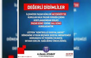 Akyeniköy Pazarı, Salı günü kurulacak