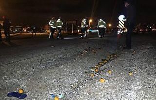 Aldığı portakalları evine götüremeden kazada...