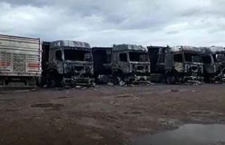 Alev alev yanan 5 tır kullanılmaz hale geldi