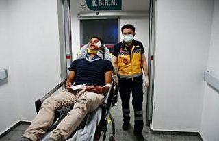 Alkollü sürücünün duvara çarptığı kazada...