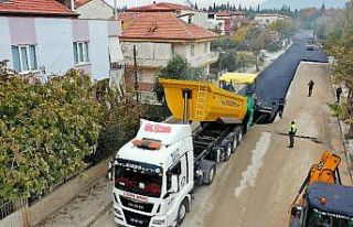 Altyapı bölgesinde yol konforu geçici asfaltla...