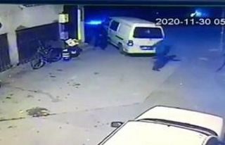 Arabasını çalan hırsızı böyle kovaladı