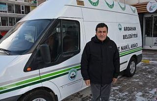 Ardahan Belediyesi araç parkına cenaze nakil aracı...