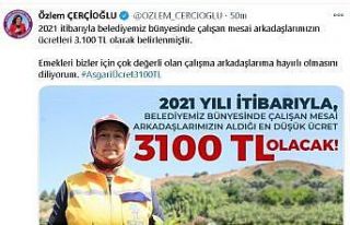 Aydın Büyükşehir’de asgari ücret 3 bin 100...