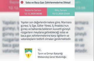 Baca gazı zehirlenmesine dikkat