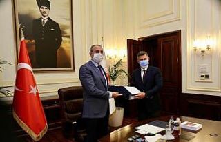 Bakan Gül, TBB Başkanı Feyzioğlu ile görüştü