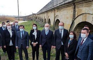 Bakan Karaismailoğlu dünyanın en uzun taş köprüsü...