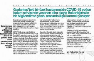 Bakan Koca’dan Gaziantep’te hastanedeki patlamayla...